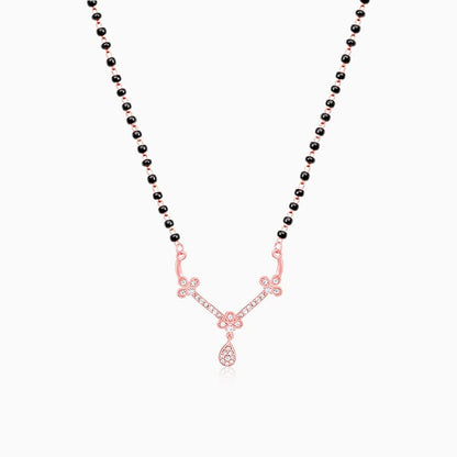 Rose Gold Harmony Drop Mangalsutra Necklace